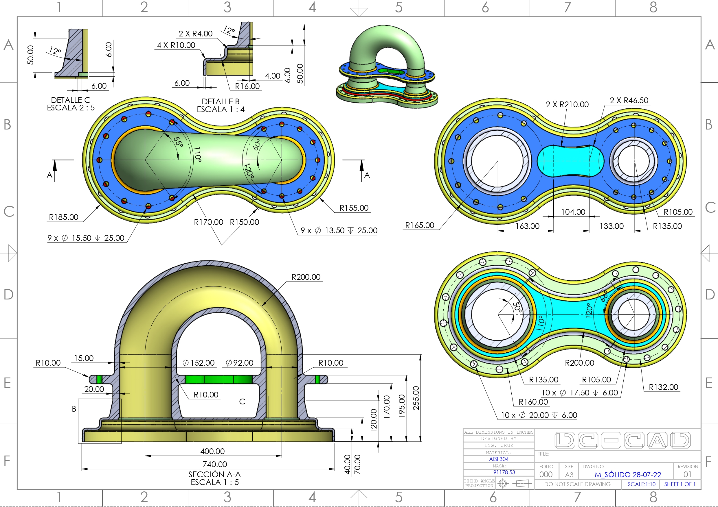 弯曲管道接头模型图